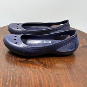 Crocs Kadee Flats Womens Size 8 Blue Slip On Casual Lightweight Outdoor